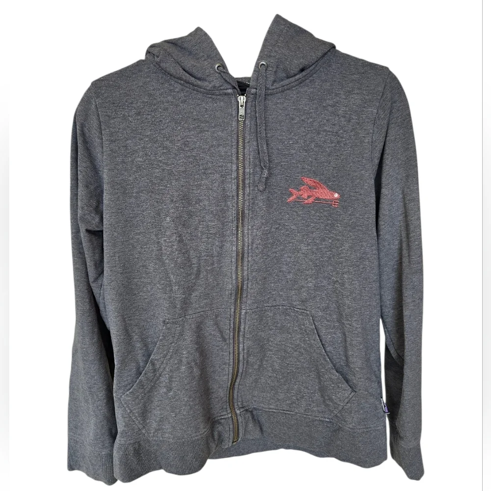 Patagonia Flying Fish Ahnya Full-Zip Hoodie Grey Size Medium 39560 FA18 - Picture 1 of 11
